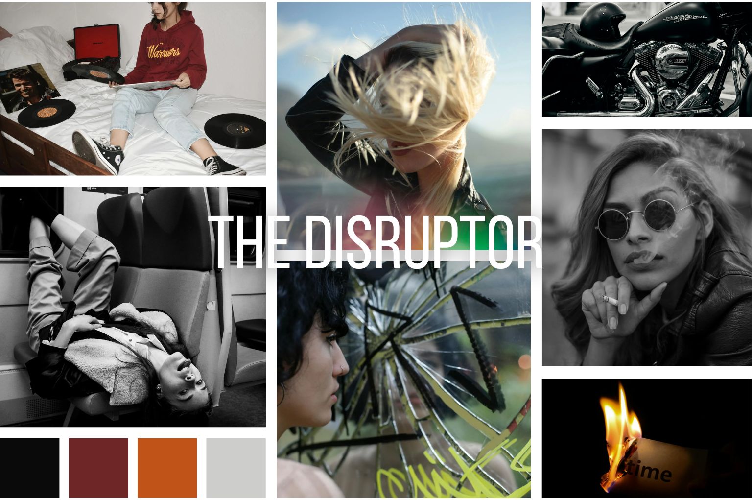 The Disruptor Archetype mood board