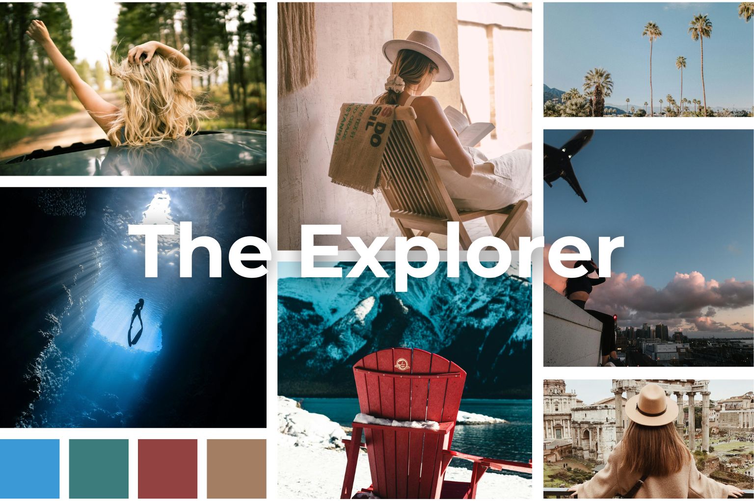 The Explorer Archetype mood board