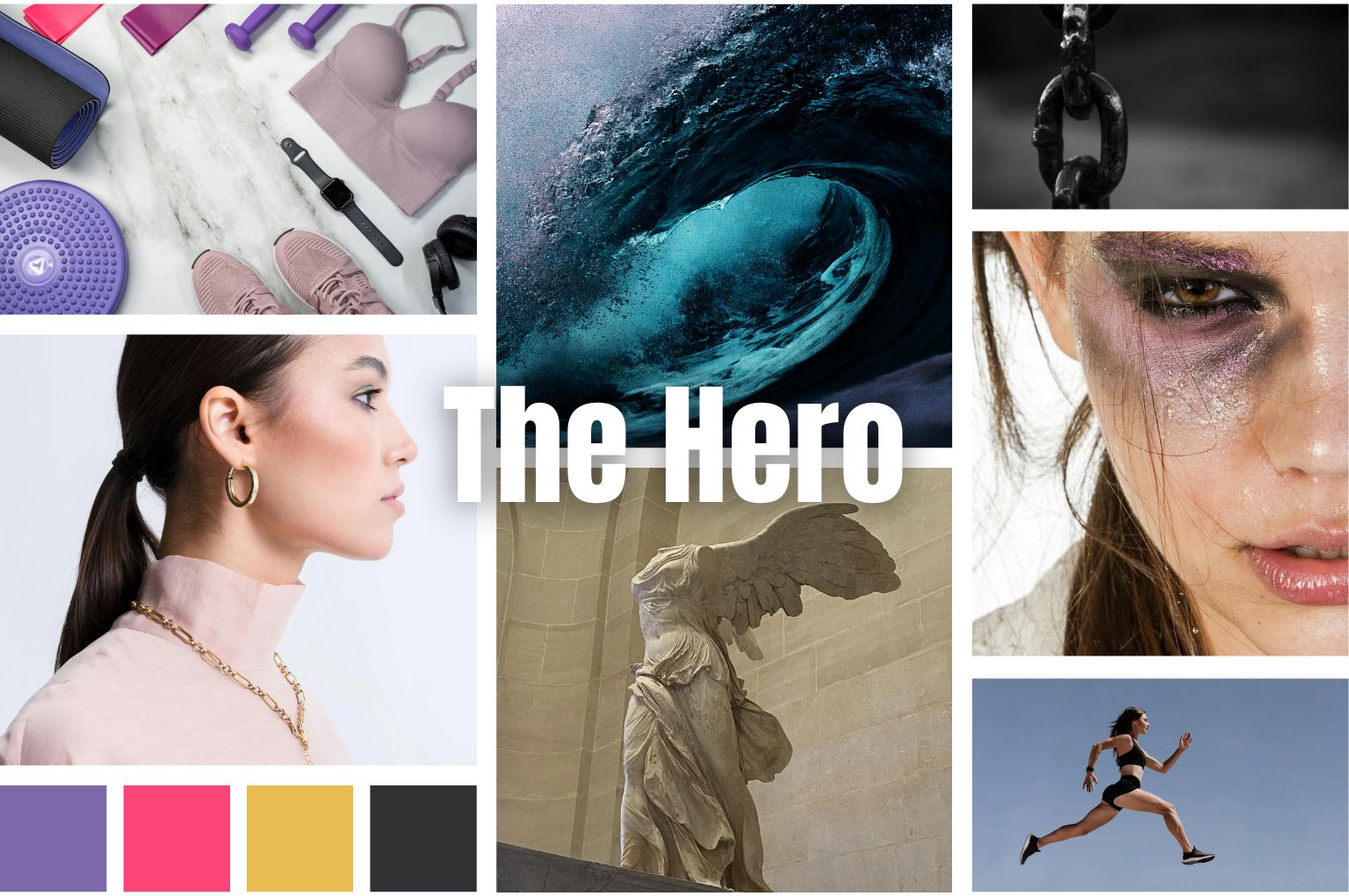 The Hero Archetype mood board